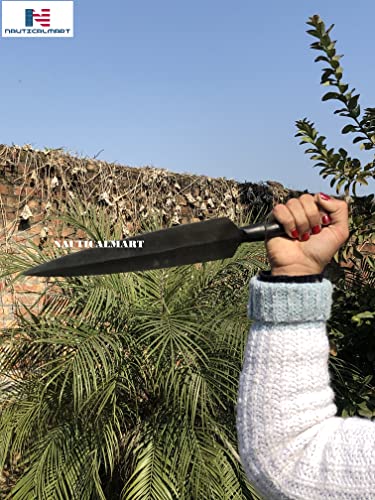 Nautical-Mart Hand Forged Viking Saga Iron Spear Head Reproduction Roman Or Medieval Steel Spearpoint (15 Inches, Black Antique) #TOP1