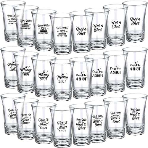 Karenhi 24 Pcs Shot Glasses Bulk Adults Party Favors For Guests Funny Shot Glasses Makes Great Party Favors Or Supply Birthday Acrylic Decorative Shot Glass Party Cups For Party Supplies Decoration #TOP29