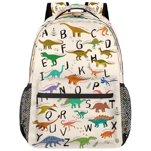 Mochila escolar para meninos e meninas, mochila para laptop, mochila de viagem, mochila escolar, Letra, 16x11.4x6.9inch, Mochilas Daypack