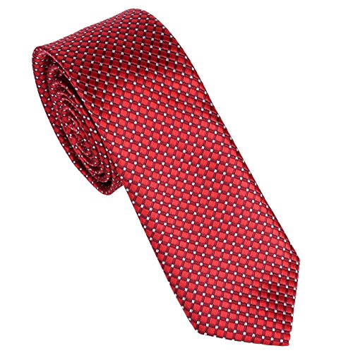 Faleto 5Pcs Mens Wedding Tie Set Skinny Business 2 Inch Silk Neckties Special Novelty Ties In Houndstooth Polka Dot Floral Pattern #TOP7