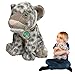 EcoBuddiez - Leopardo de Las Nieves de Deluxebase. Peluche Grande de 30 cm elaborado con Botellas de plástico recicladas. Lindo Peluche ecológico con Forma de animalito para niños pequeños.