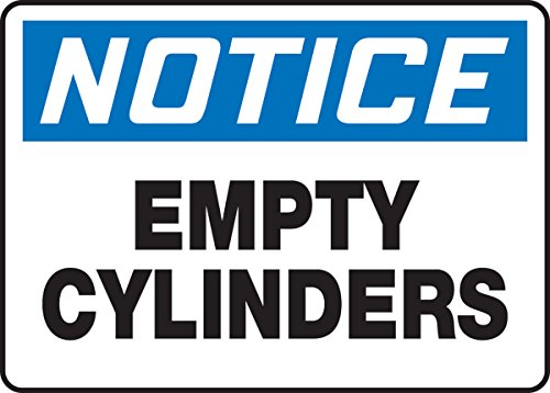Panneau de sécurité Notice Empty CYLINDERS pour organiser vos ateliers de soudure