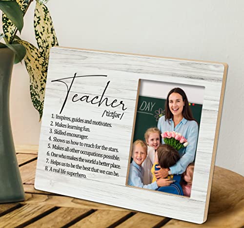 Sradmo Teacher Definition Picture Frame,Teacher Appreciation Gifts 10×8 Inch Tabletop Photo Frame Frames For Women Men,Back To School Retirement Birthday Thank You Gifts For Teachers #TOP3