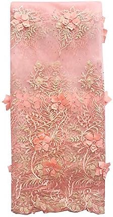 WorthSJLH Purple African Lace Fabric 3D Applique Net Lace Fabric Material 2020 New Latest French Nigerian Lace Fabric L403