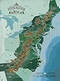 Appalachian Trail Map, Poster, 12X16 Inches, More Sizes, Appalachian States Gift for Thru-Hiker, Unframed Poster