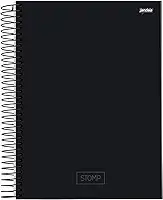 Jandaia - Caderno Espiral Univ CD 10 matérias 200fls Stomp Preto