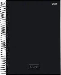 Jandaia - Caderno Espiral Univ CD 1 matéria 96fls Stomp Preto