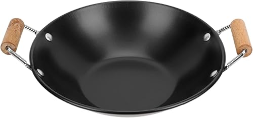 Miniatura 9 de GANAZONO Sartén de acero inoxidable con parte inferior plana con dos asas laterales, olla seca, uso diario, hogar, cocina, hotel, restaurante,