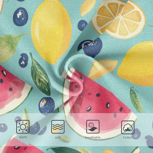 Wusikd Watermelon Lemons Girls' Underwear Cotton Blueberries Girls Briefs Soft Toddler Underwear 2T3