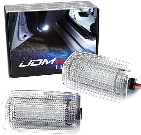 iJDMTOY (2) Full LED Side Door Courtesy Light Assy Compatible With Lexus IS ES GS LS RX GX LX Toyota Avalon Sienna Venza Camry Prius 4Runner, OEM Replacement, Powered by 18-SMD Xenon White LED