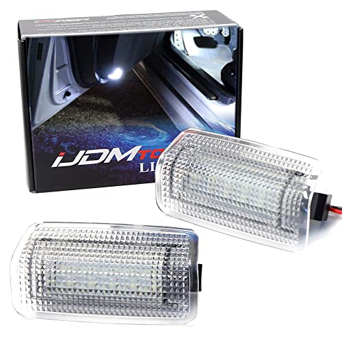 iJDMTOY Full LED Side Door Courtesy Light Assy Compatible With Lexus IS ES GS LS RX GX LX; Compatible With Toyota Avalon Sienna Venza Camry Prius 4Runner Powered by 18-SMD Xenon White LED