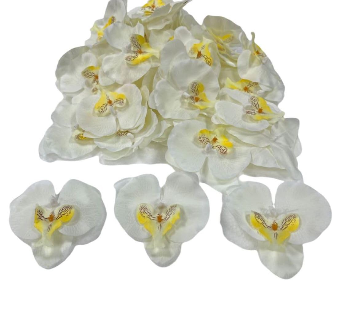 Corkwaw 50Pcs Orchid Petals Artificial Decorations Orchids Heads Flowers — image 1