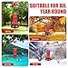 Zamelane Hummingbird Feeder-16 Ounces，6 Feeding Ports Glass Hummingbird feeders for Outdoors,Wide Mouth for Easy Filling/Cleaning，Hanging for Garden Backyard Decor, Includes Ant Moat (Red，1Pack)