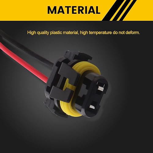 Miniatura 4 de Qasim 9005 9006 HB3 HB4 Adaptador de cableado hembra para faros delanteros, conector de luces antiniebla (paquete de 4)