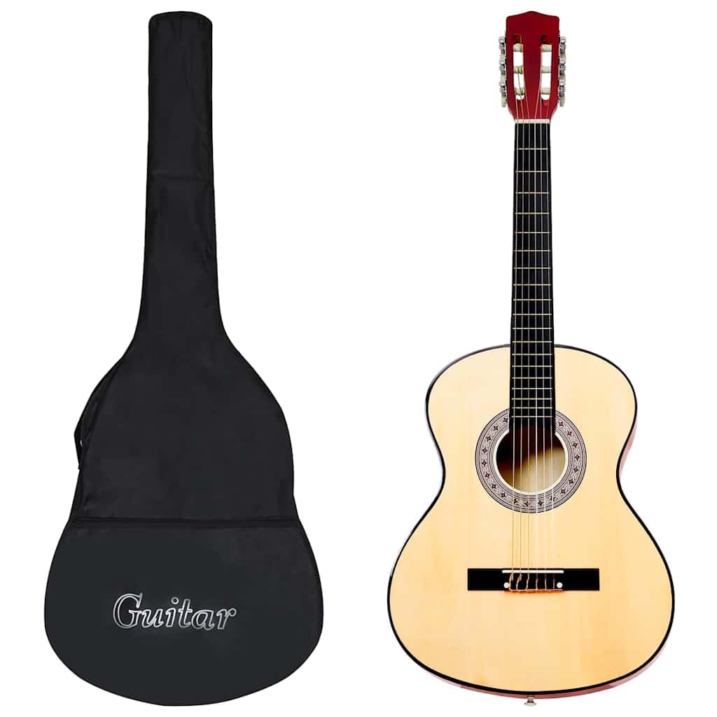 Guitarra clásica 3/4 36" con bolsa de tilo macizo para principiantes