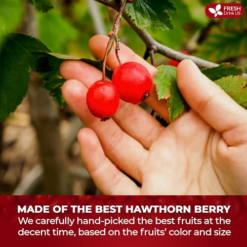Image of FreshDrinkUS, 16oz Premium Dried Hawthorn Berries - All-Natural, Non-GMO, Perfect for Tea, Smoothies, Baking & Snacking - Healthy, Versatile Superfood