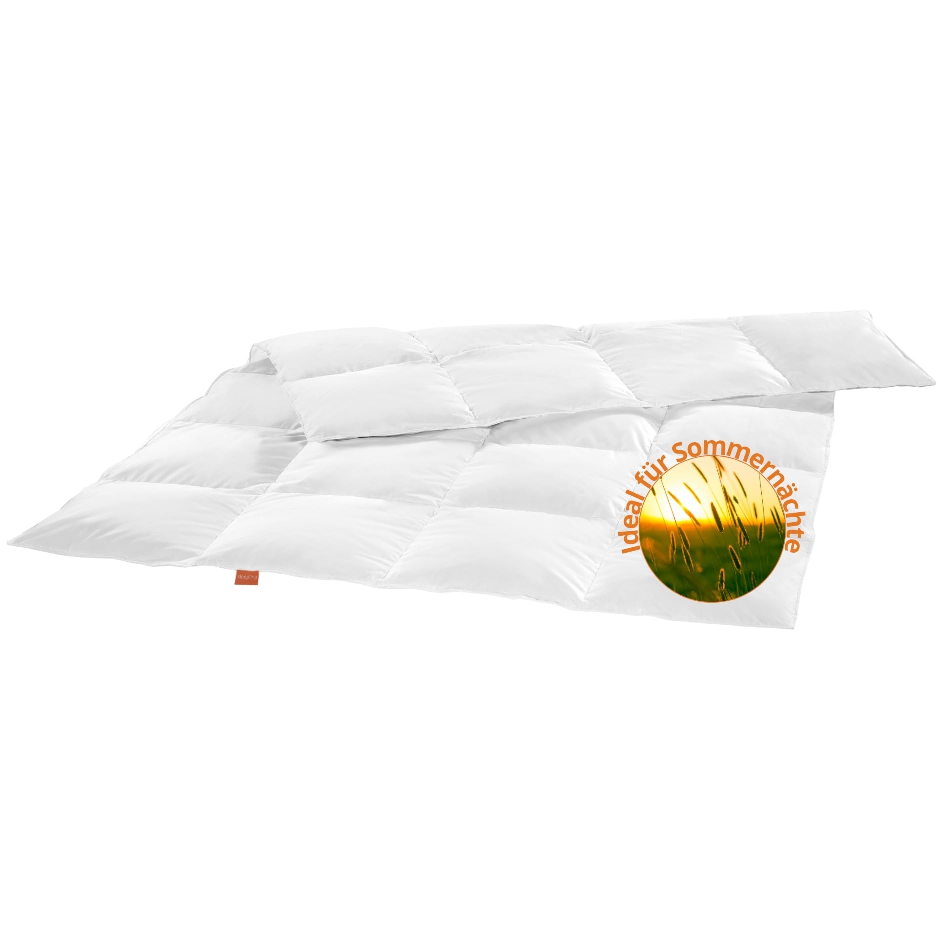 sleepling Sommer Daunendecke 135x200 cm, Leichte & Dünne Sommerdecke