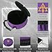Masonic Cryptic Masons Crown Cap Case – 9”x9” Purple Embroidered (R&SM Emblem) Freemason Hat Box Foldable Design with Shoulder Strap & Cotton Gloves – Lightweight & Travel-Friendly - Image 2