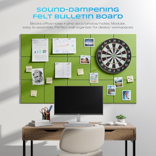 Image of 22 Pack Self-Adhesive Acoustic Panels, 12 inch X 12 inch X 0.4 inch High-Density Sound Proof Foam Panels for Walls, Soundproof Wall Panels for Home & Office (Avocado)