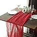 Efavormart 10FT Red Gauze Cheesecloth Table Runner, Gauze Fabric Boho Wedding Arbor Decor