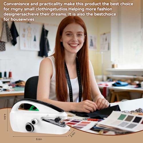 Image of Handheld Sewing Machine,Portable,Mini Sewing Machine,Easy to Use,Fast Sewing Speed,Suitable for Sewing Clothes,Fabric,DIY Home Machine for Beginners