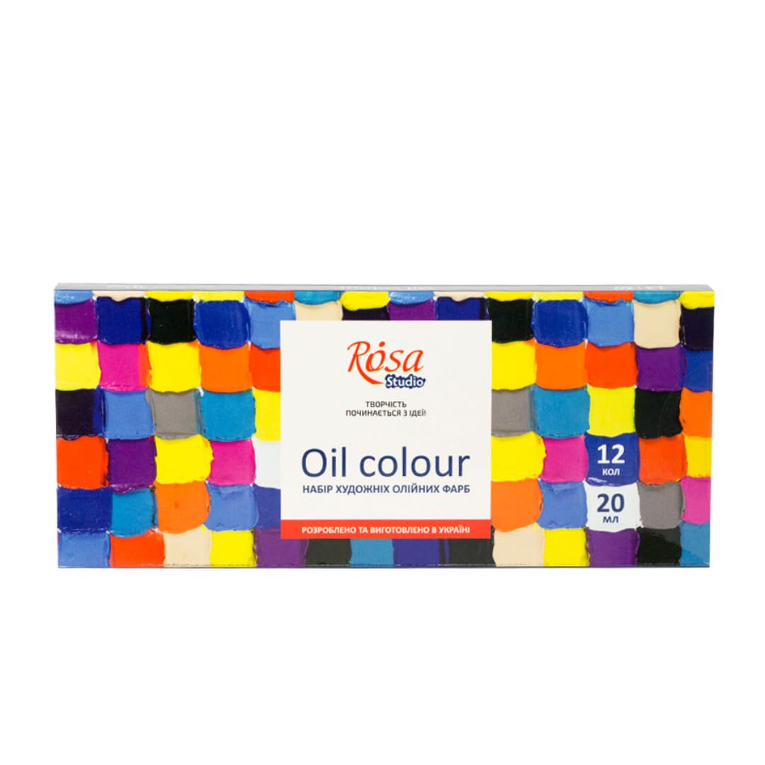 Rosa Studio Ölfarben-Set, 12 x 20 ml