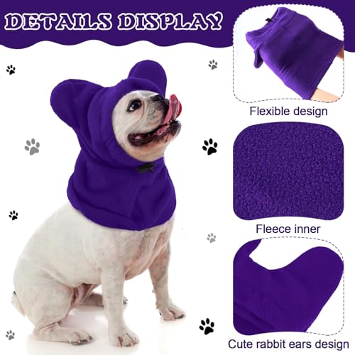 Warme Hundehut Plüsch Hunde Mütze Beruhigende Ohrenschützer Hundemütze für Haustier Winter Warmer Halten Hundehüte Kätzchenhut mit Leise Ohrenschützern Kapuzenpullover M (Lila)
