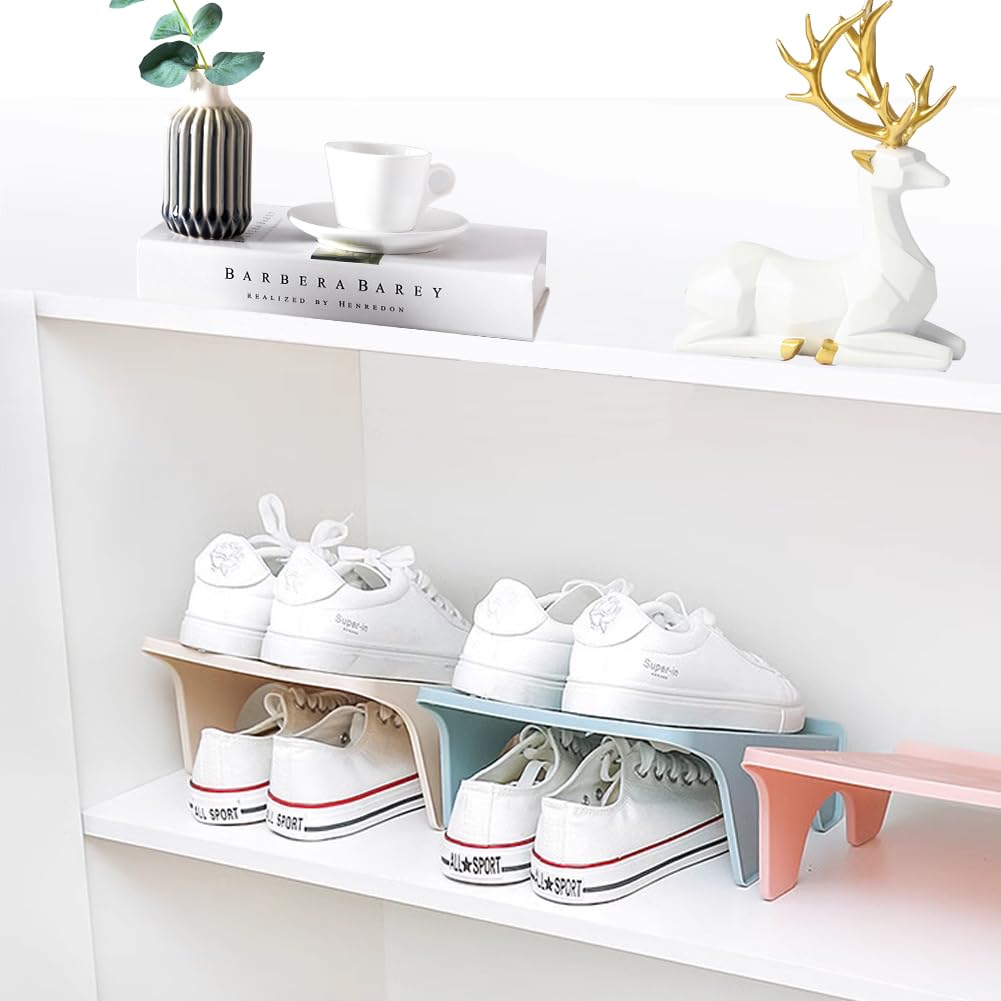 4 Supports Chaussures Réglables - Range Chaussures Gain De Place Pour Placard