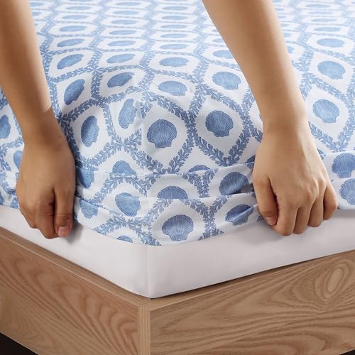 Image of Caribbean Joe King Coastal Print Microfiber Sheet Set, Cove