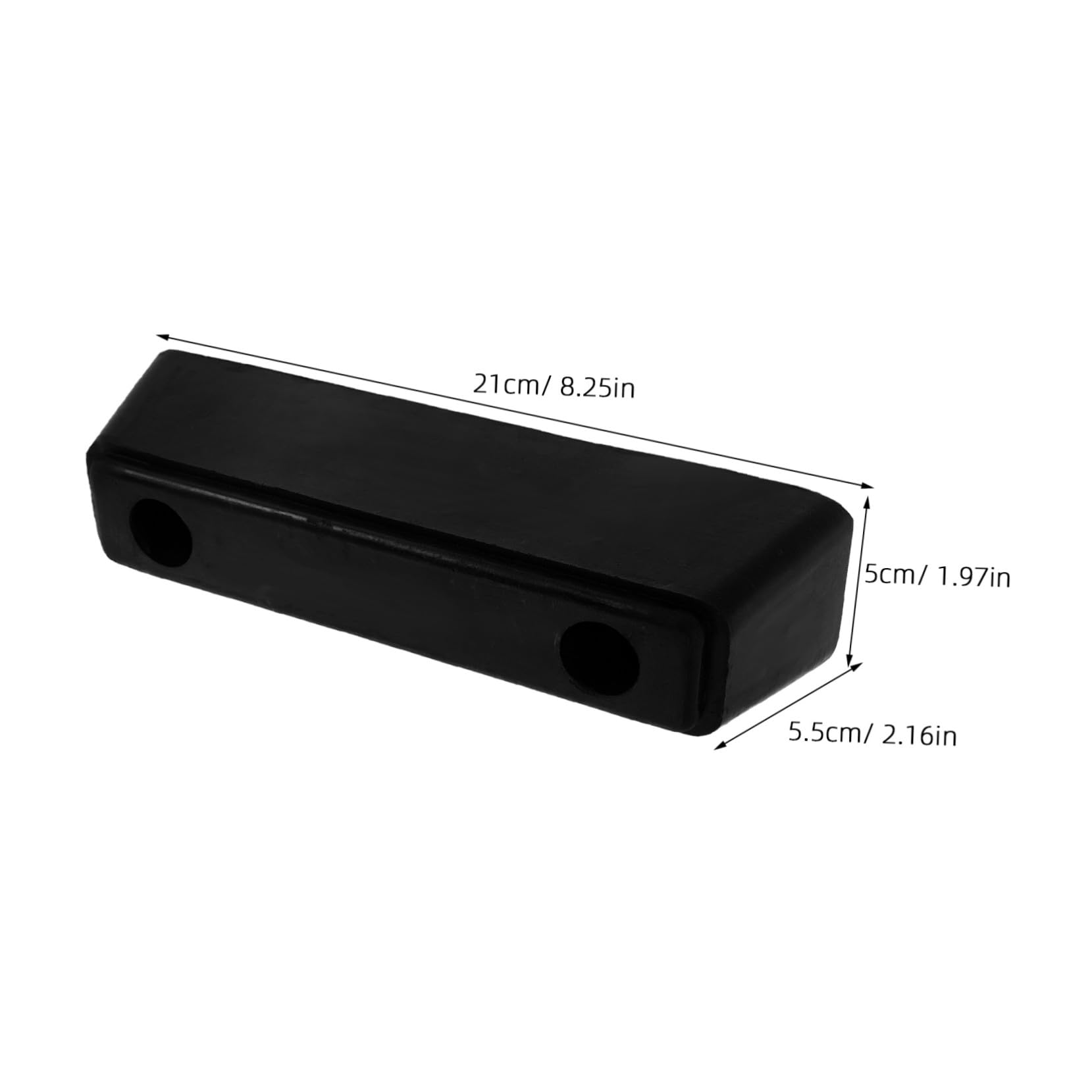 Alipis Bloc Impact Anti-Collision en Caoutchouc Noir Rectangulaire et Installation Facile Coussin Robuste pour Camion et Remorque pour Transport Sécurisé