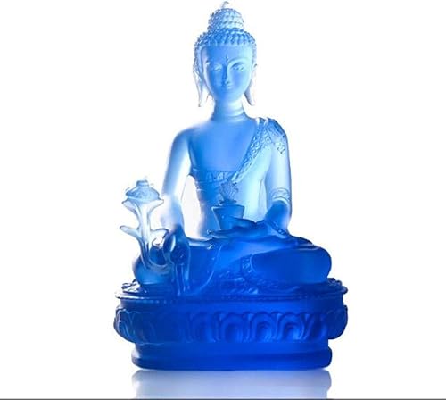 Miniatura 4 de Estatua Mural Escultura Esculturas Estatuas Adornos Estatuas Figuritas Coleccionables Proveedores tibetanos Azul 19Cm Resina Mantener Seguro