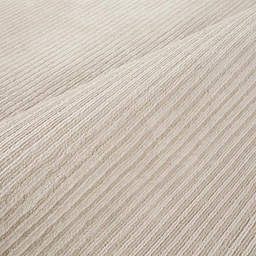 Tapete decorativo Abani 5' x 8' crema diseño a rayas miniatura 5