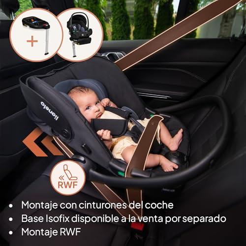 Lionelo ASTRID silla de coche para bebés 40-87 cm (Grupo 0+) i-Size puntos protección lateral Portabebés, Orientación trasera cinturón de seguridad de 3 - imagen 6