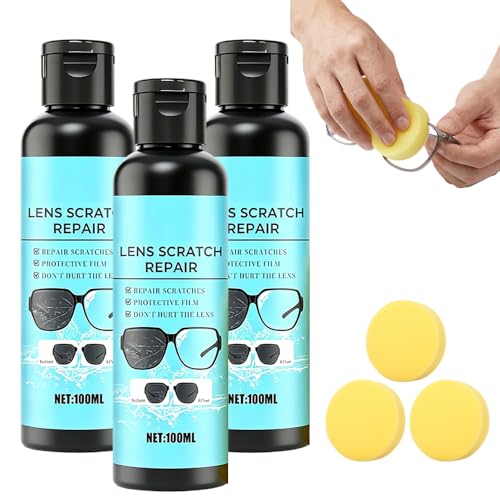 Image of Lens scratch removal spray, Scratch Remover for Eyeglasses, Glasses Windshield Repair Fluid, Home Minor Scratch Repair Liquid, Lens Cleaning Restoration Spray for Clearer Vision (3 Pcs)