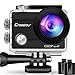 Crosstour Action Camera Underwater Cam WiFi 1080P Full HD 12MP Waterproof 30m 2" LCD 170 Degree Wide-Angle Sports Camera with 2 Rechargeable 1050mAh Batteries and Mounting Accessory Kits
