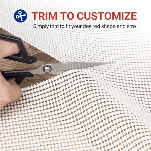 Non-Slip Rug Pad Gripper 2.5x14 Feet, Anti Skid Mat for Under Area Rugs, Keeps Rugs in Position and Safe, Thick Cushioned Carpet Pad for Hardwood Floors Protection - Image 4