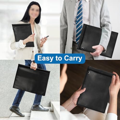 Nicear Juego de 5 Bolsas Faraday ignífugas, Impermeables, con protección de señal RFID, antirrobo y antirrastreo, para portátiles, teléfonos móviles, Llaves de Coche y Radio - imagen 6