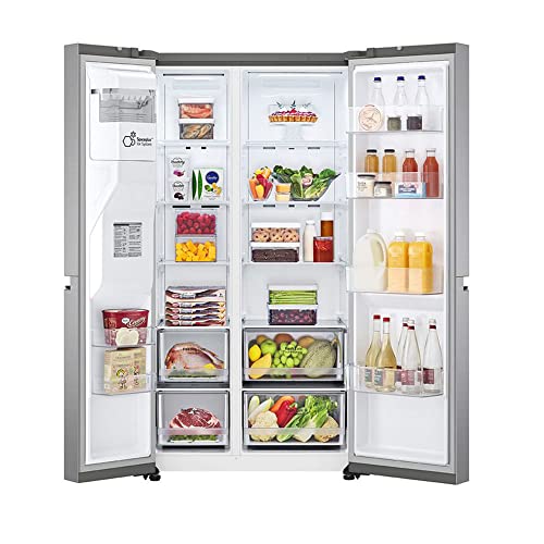 Refrigerador Smart LG Side By Side 611L Aço Escovado Uvnano 220V GC-L257SLP glide