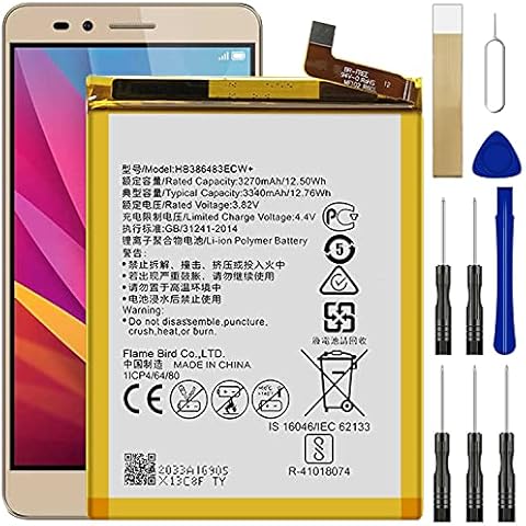 WUHAO HB386483ECW+ Battery for Honor 6X Cover