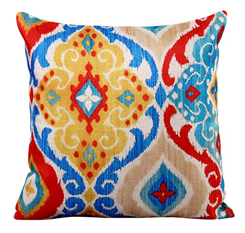 Image of RD TREND Digital Printed Satin Cushion Covers Set of 5 (16 X 16) (Red), 144 TC, 40 cm