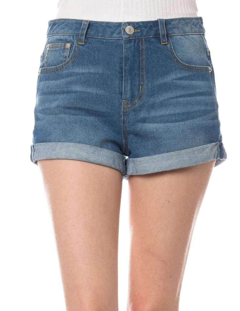 Enviable Women Denim Shorts | Mid Rise | Shorts for Women| fit Fringed Hemline| Stretchable