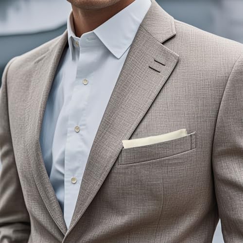 Image of Men's Pocket Square, Solid Color Boys Handkerchiefs for Men Wedding Party