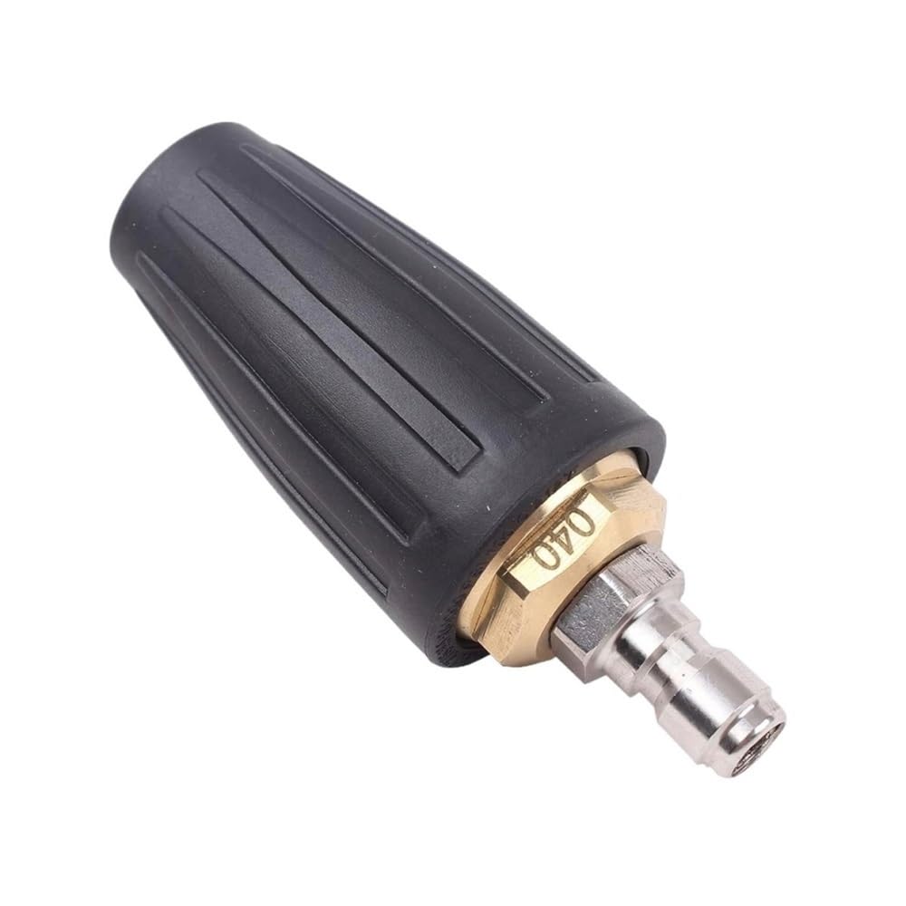 1piece Pressure Washer Nozzle Brass Structure Ceramic Rotating Core, 1/4inch Quick Connect Washer Head