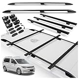 galerie pour vw caddy ✅ Profil bas des barres de toit permettant de transporter des charges plus volumineuses et plus hautes, tandis que le support ergonomique du porte-bagages de toit s’intègre parfaitement aux rails de toit pour former un ensemble harmonieux; L’ensemble rails de toit et barres de toit à profil bas offre une excellente aérodynamique, réduit la résistance à l’air et reste silencieux pendant la conduite; Couleur : Peint, Noir