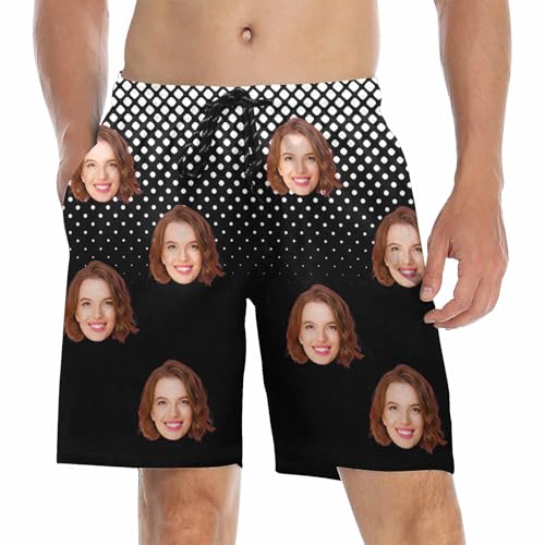 Custom Face Men's Swim Trunks Personalized Summer Beach Board Shorts Customized Photo Swimsuit Swim Shorts for Men