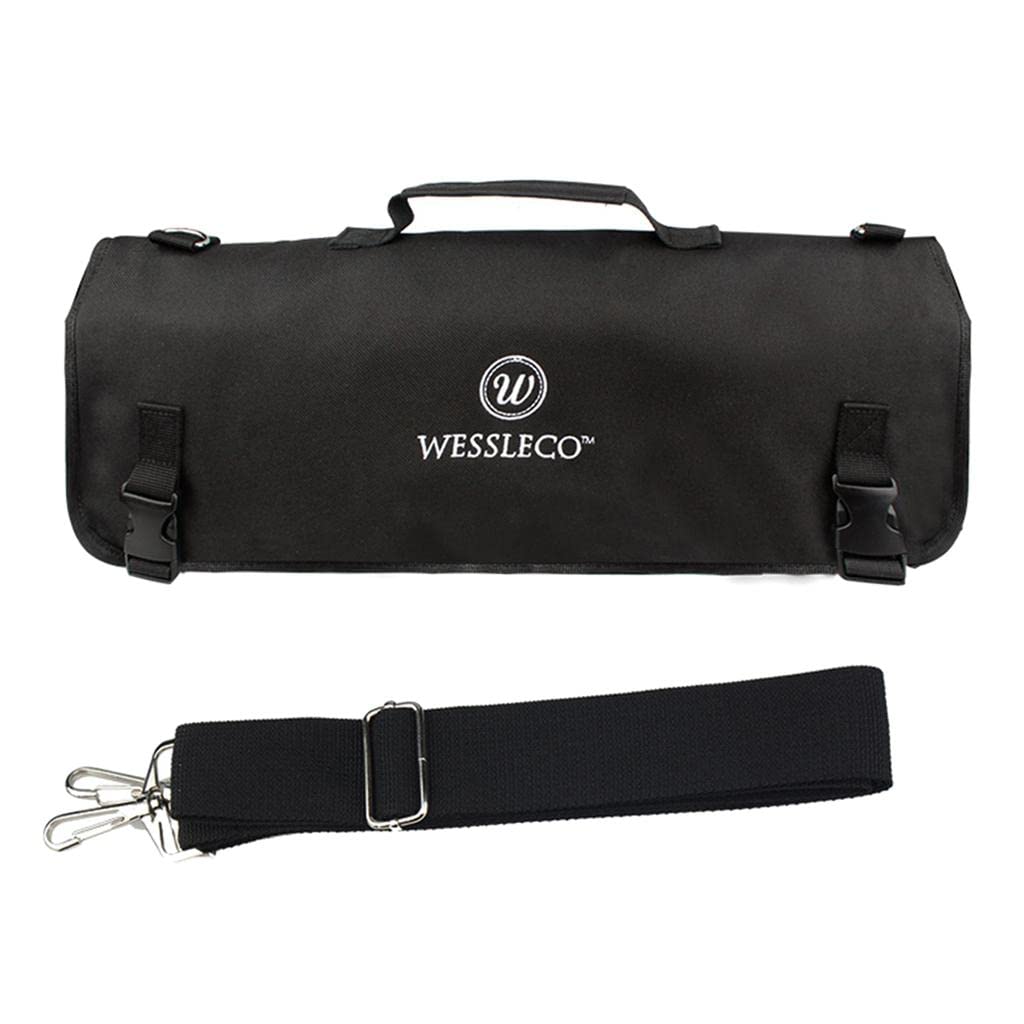Estuche Enrollable de Tela para 8 Cuchillos, Estuche de Viaje para Cuchillos con Tarjetero.
