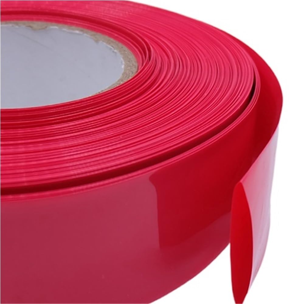 Manga roja de tubo termocontraíble de PVC - Envoltura termocontraíble de 1-20 m for protección de mazos de cables (1 unidad)(95mmx1meter)