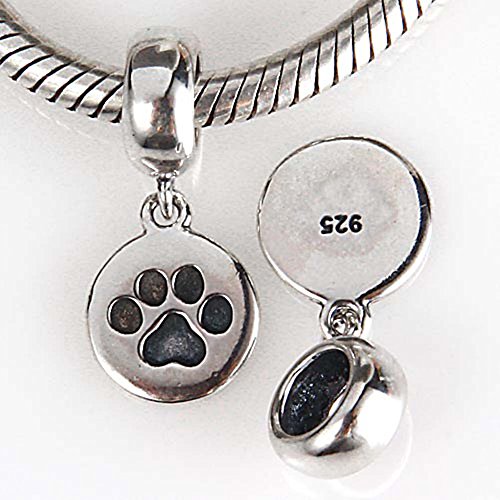 LAMOONY Puppy Dog Paw Charms 925 Sterling Silver Animal Paw Pendant Pet Charm for Diy Charms Bracelets LAMOONY Puppy Dog Paw Charms 925 Sterling Silver Animal Paw Pendant Pet Charm for Diy Charms Bracelets