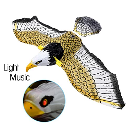 NEWMIND Luminoso Pendurado Falcões de Assustar Aves Flyin w/Música, o Inimigo Natural de Pragas Impe