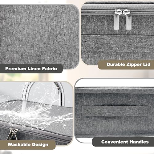 Abschließbare Box, Medikamenten Aufbewahrungs Boxs,Boxen Aufbewahrung, Medizinbox mit Zahlenschloss, Faltbare Stoffbox mit Griffen, Verschließbare Box Für Kleidung Süßigkeiten, Spielzeug (Large)